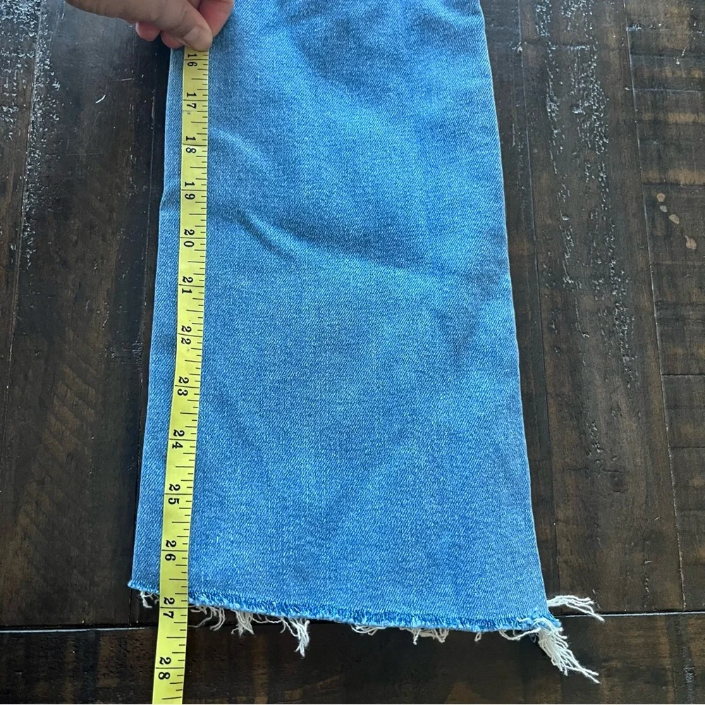 NWT MOTHER Denim The Insider Crop Step Fray Jeans Thrilling Shots_10